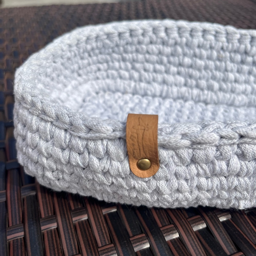 Gray Knitted Basket - Picture 6 of 8